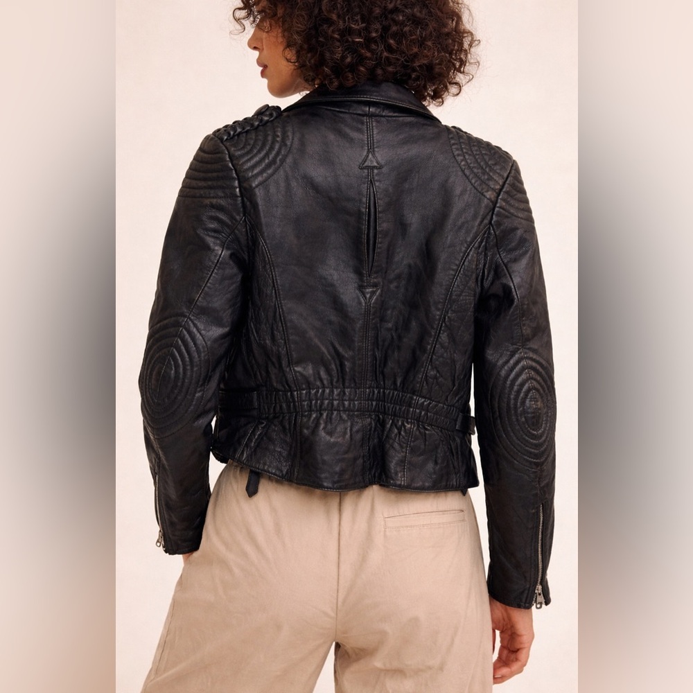 Vintage Harley Davidson Leather Motorcycle Jacket Women’s 36W Black